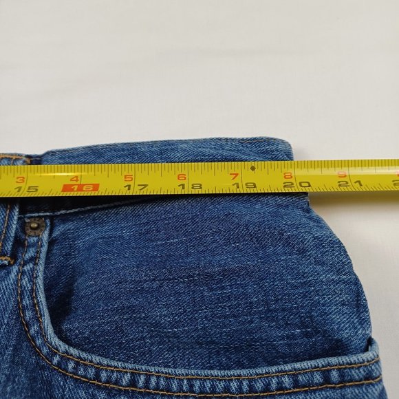 Eddie Bauer Men's Size 31x32 Straight Fit Specially Dyed Denim Blue Jeans - Picture 7 of 11